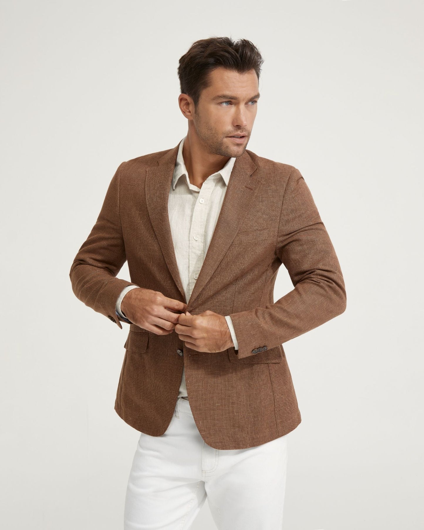 Milton Half Lined Linen Cotton Blzr