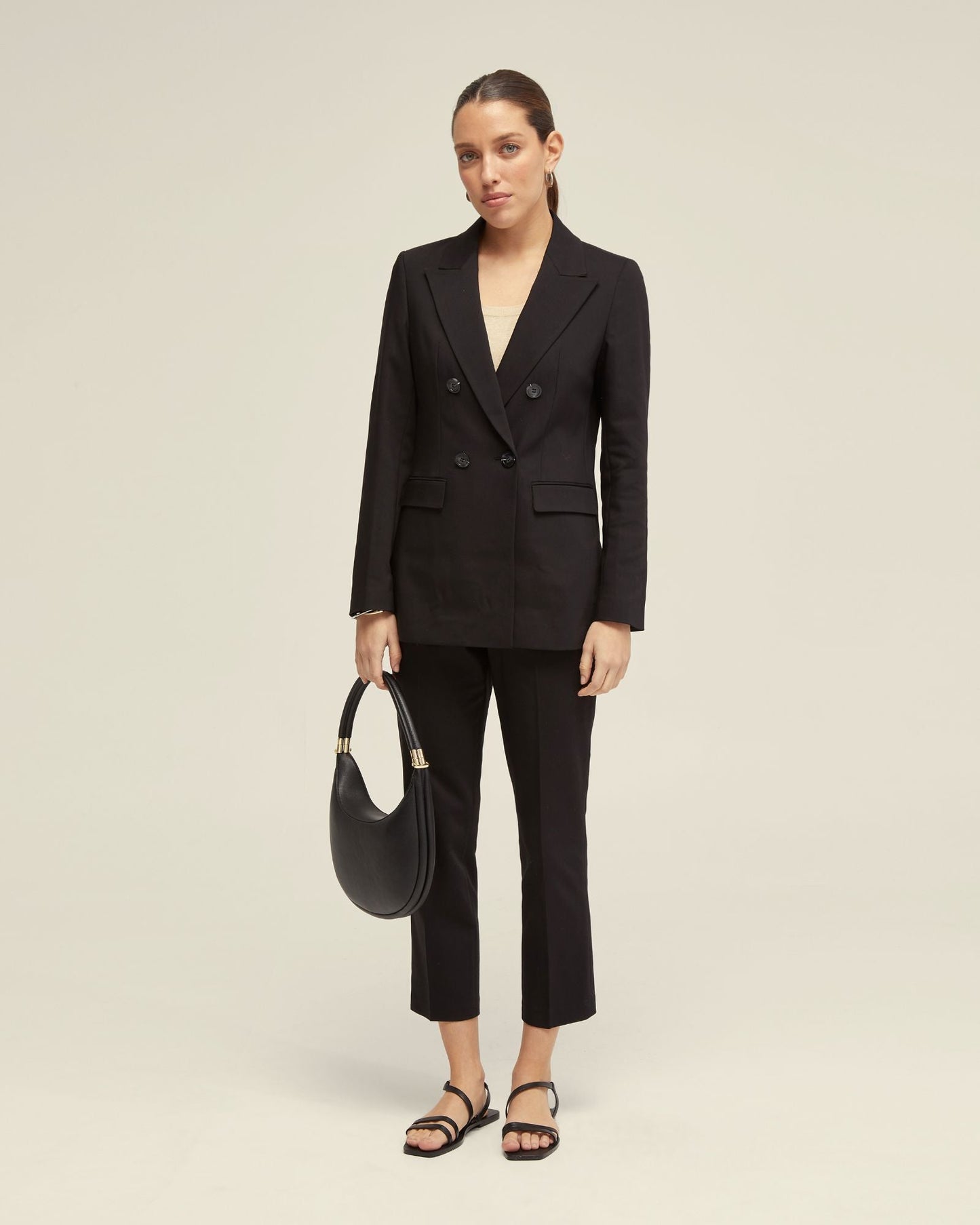 Holly Cotton Blend Crop Leg Pants