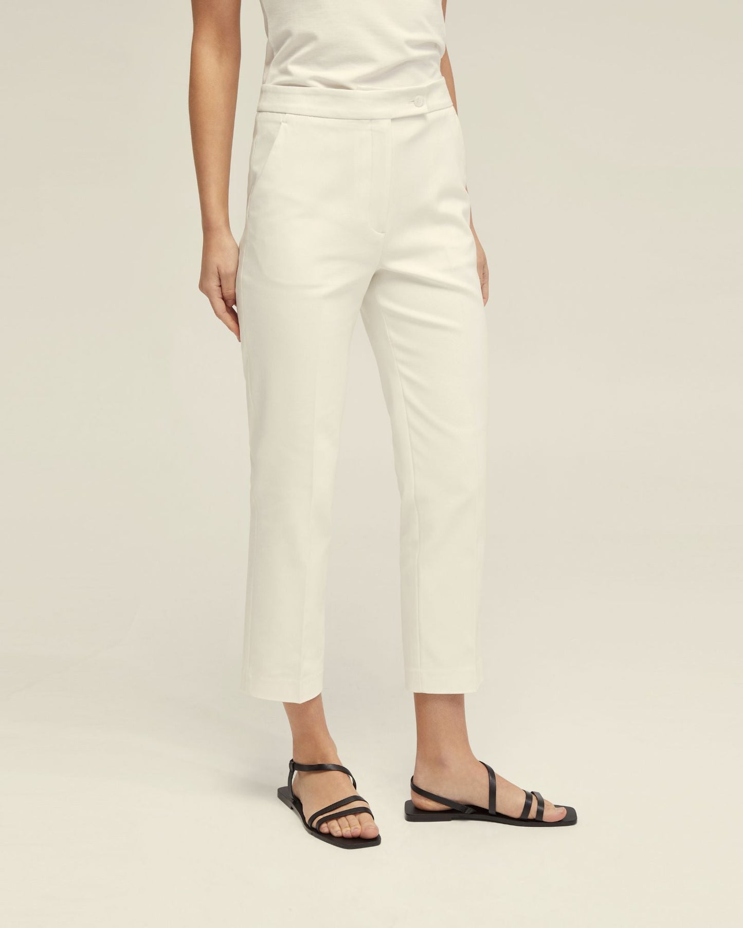 Holly Cotton Blend Crop Leg Pants