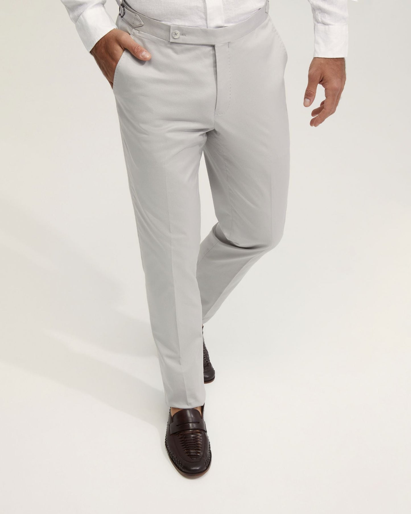 Byron Cotton Stretch Cuffed Trousers