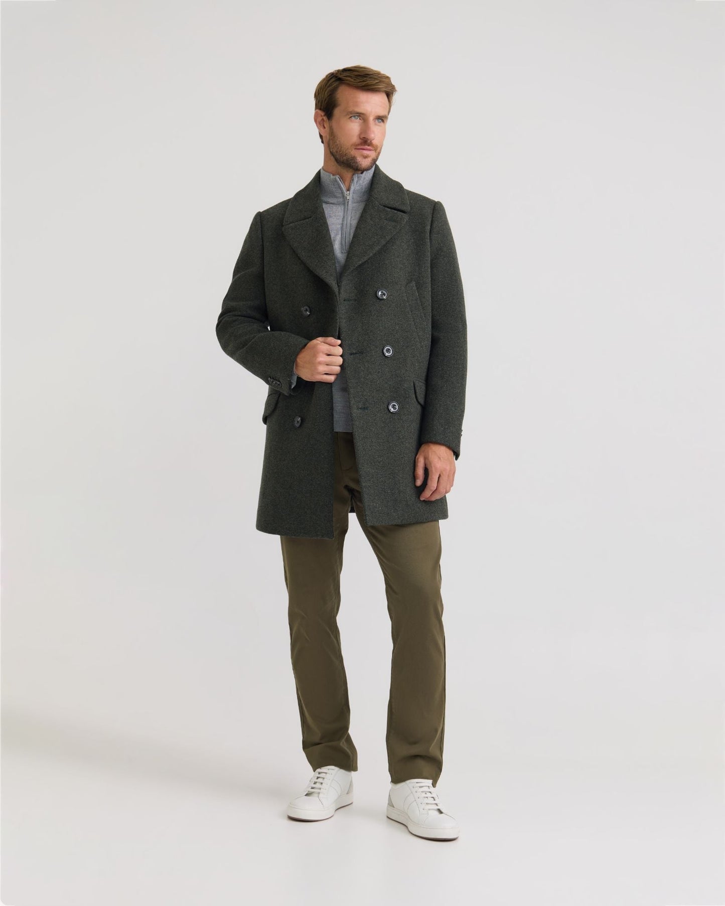 Mason Herringbone Wool Coat