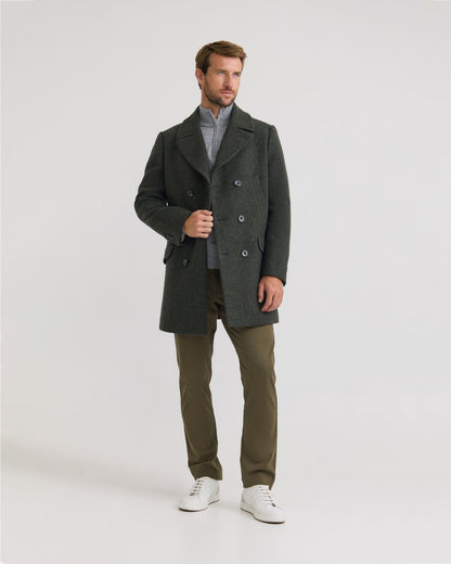 Mason Herringbone Wool Coat