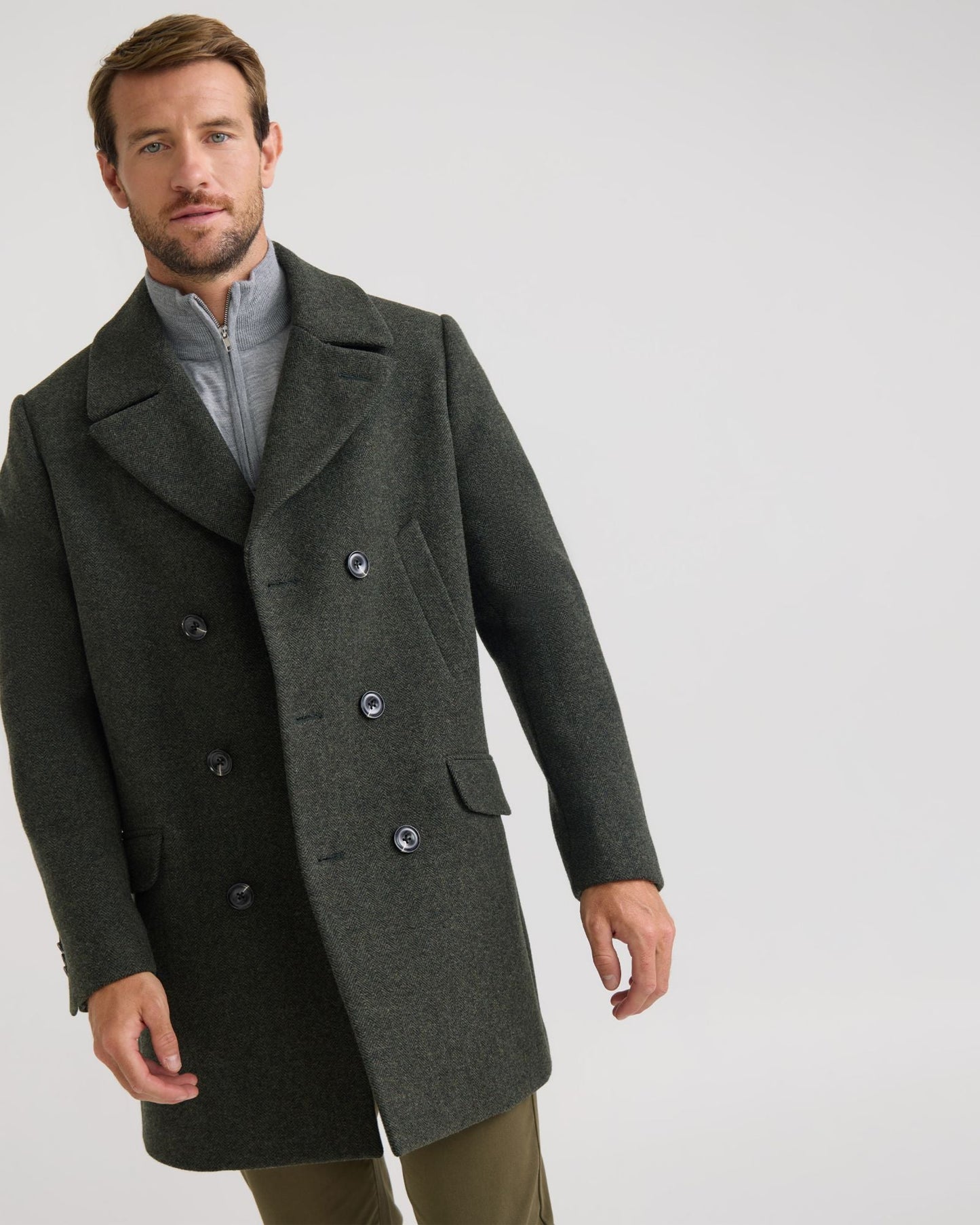 Mason Herringbone Wool Coat
