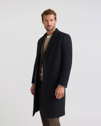 George Wool Check Coat