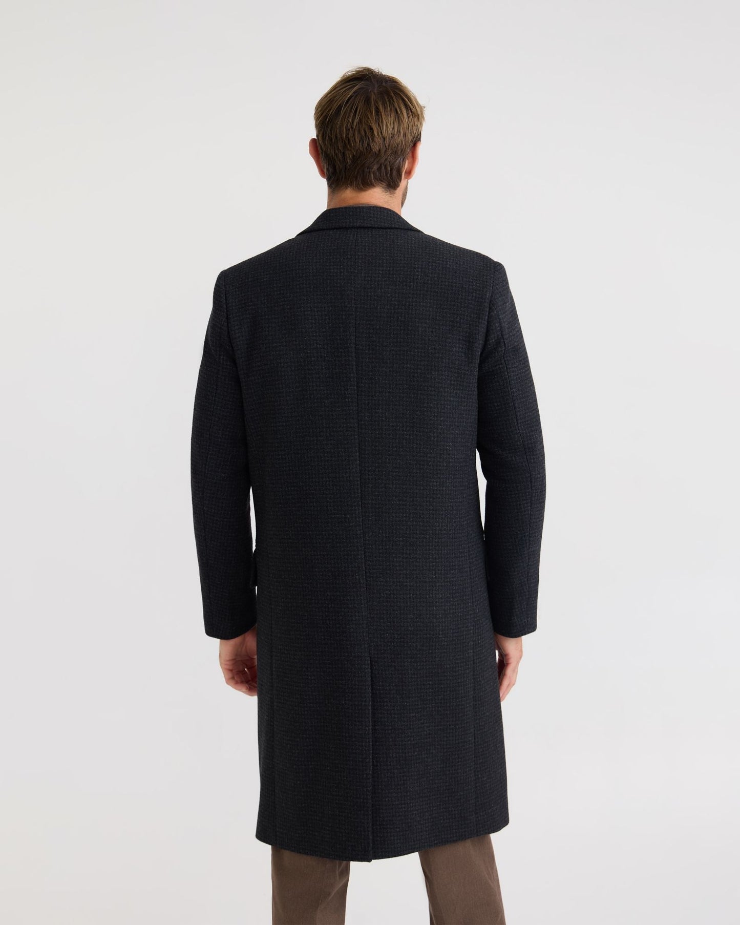 George Wool Check Coat