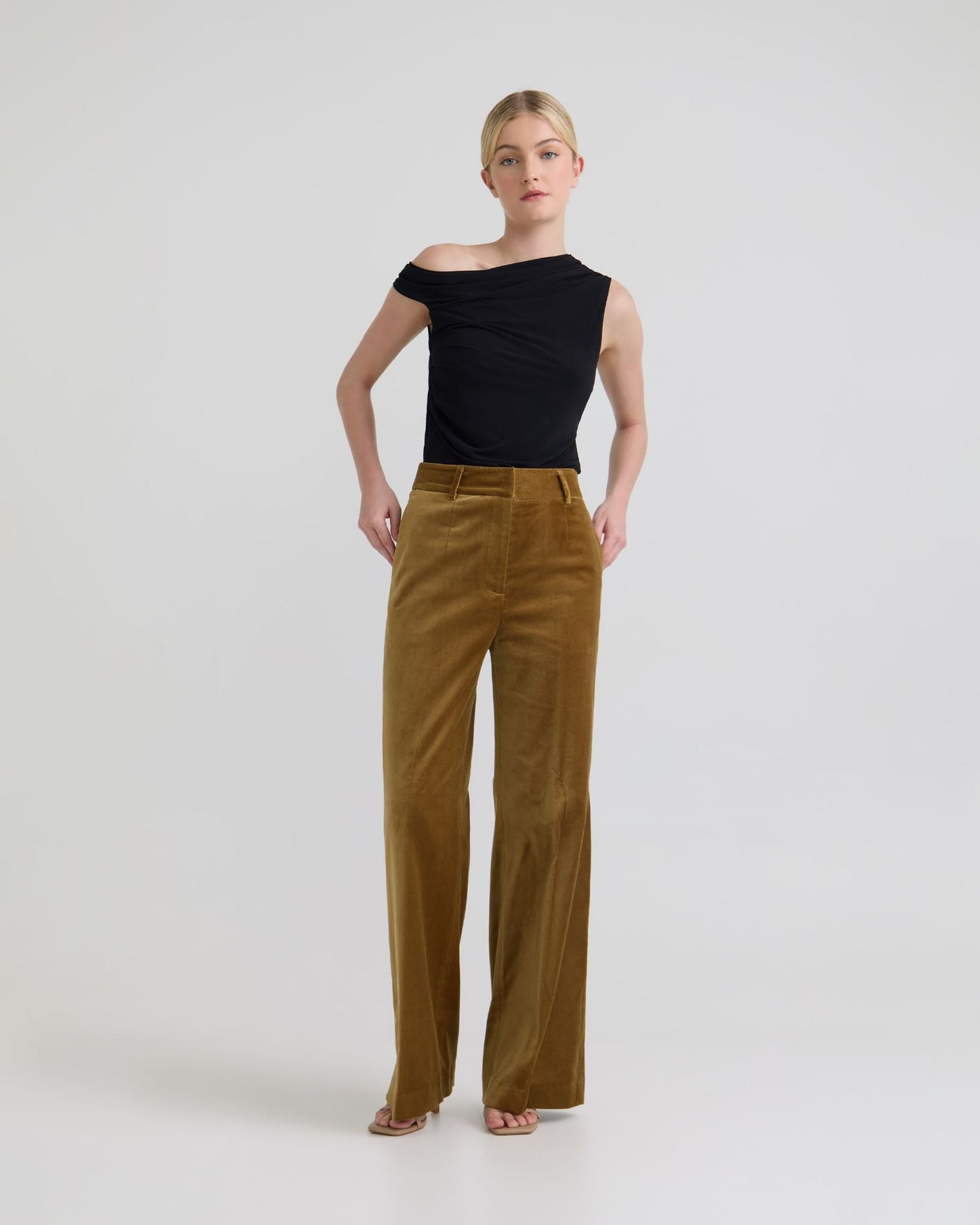 Lydia Stretch Velvet Pants