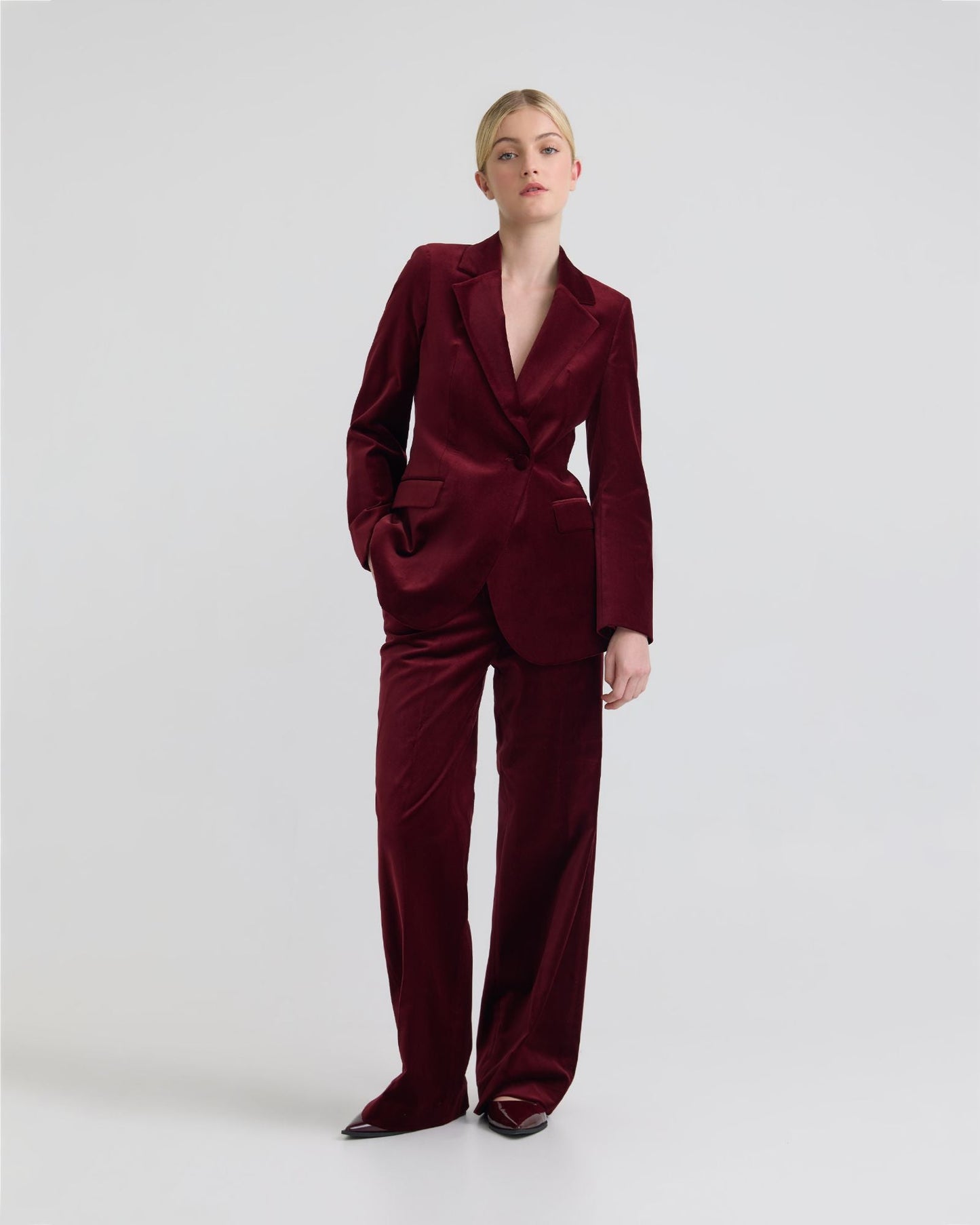 Lydia Stretch Velvet Pants