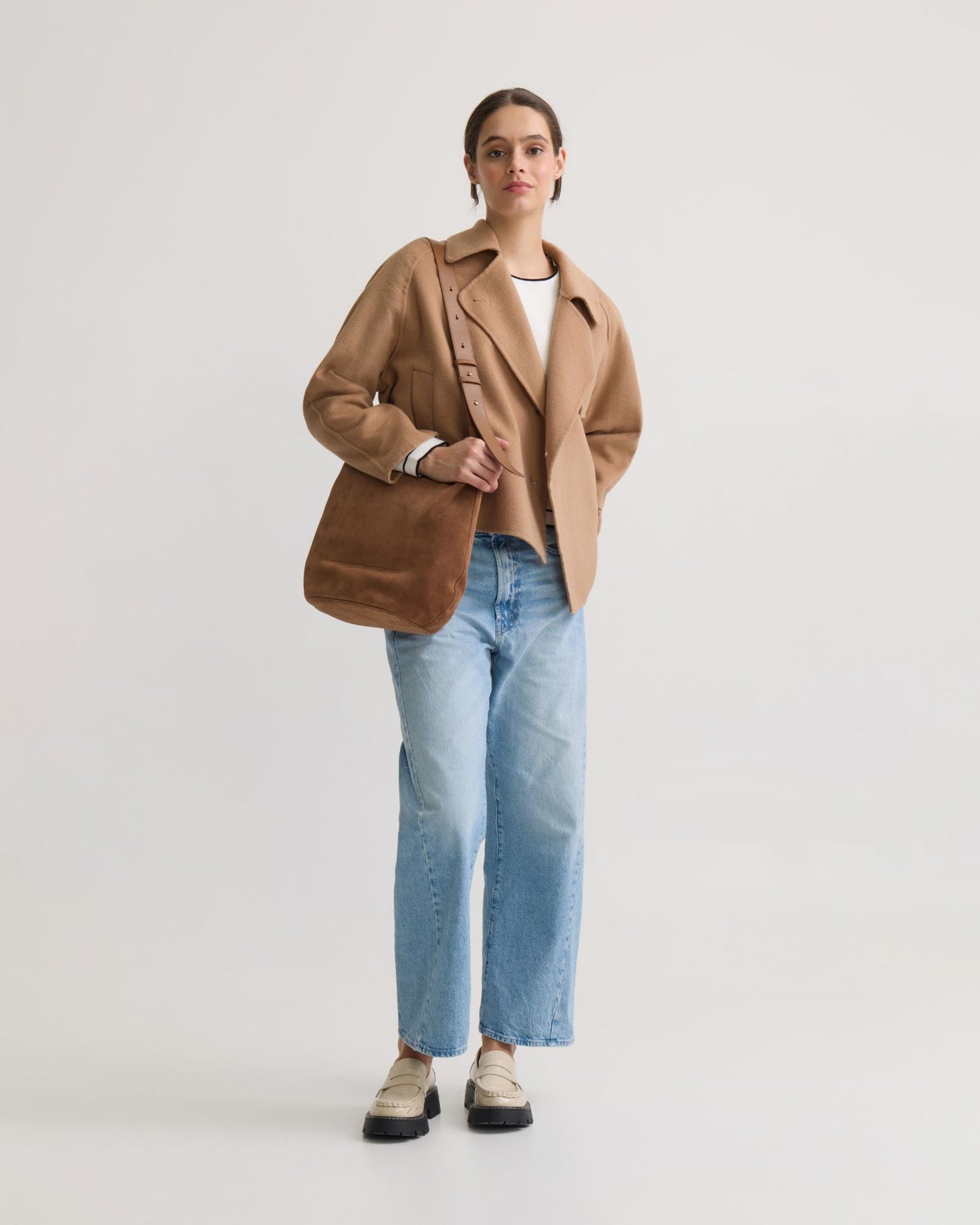 Daisy Wool Crop Trench Jacket