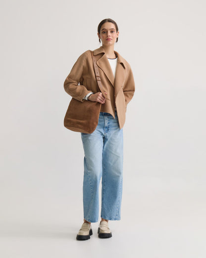 Daisy Wool Crop Trench Jacket