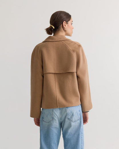 Daisy Wool Crop Trench Jacket