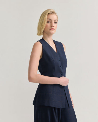Alice Checked Waistcoat