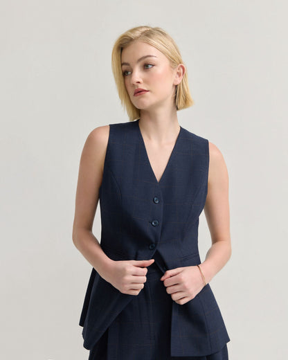 Alice Checked Waistcoat