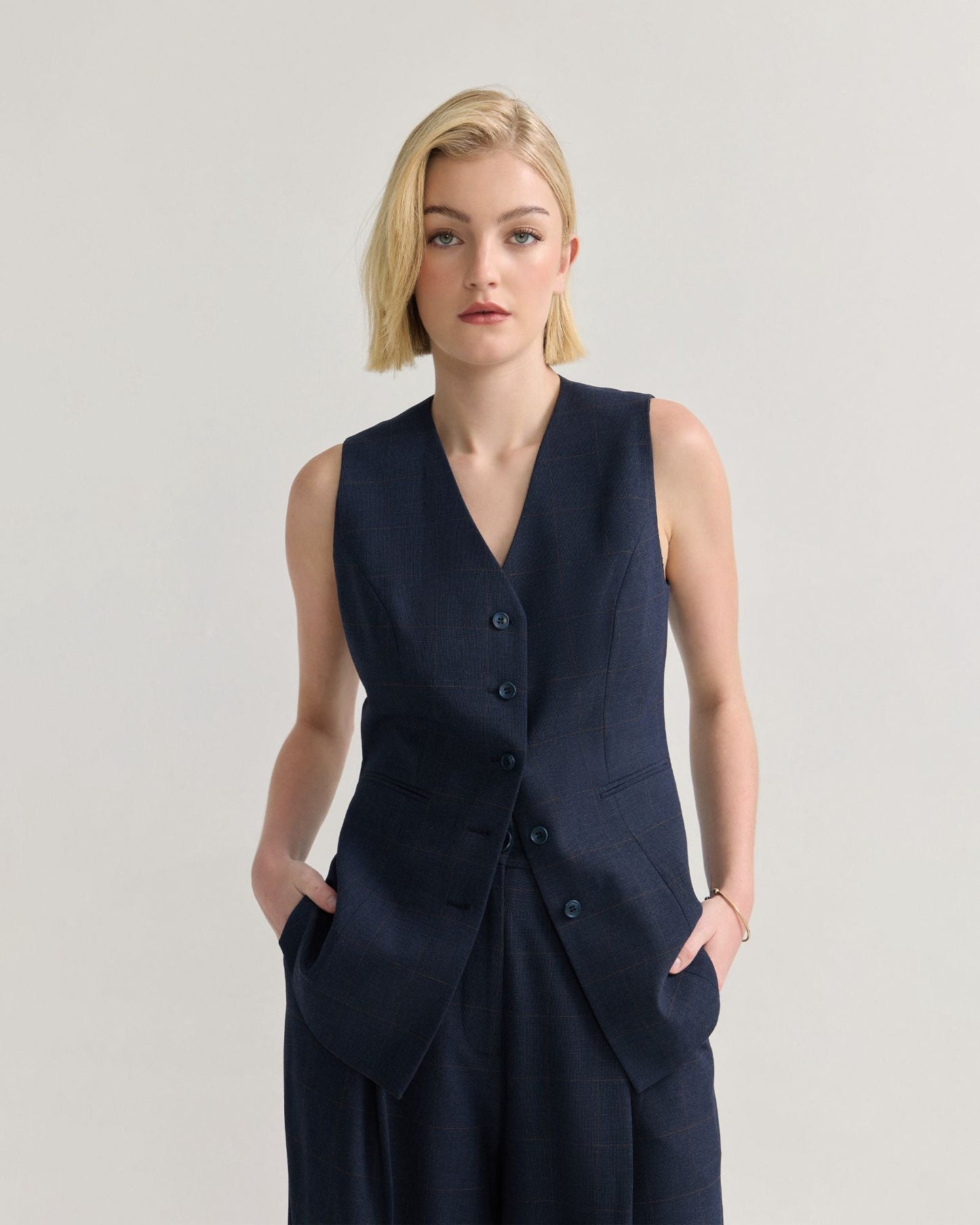 Alice Checked Waistcoat