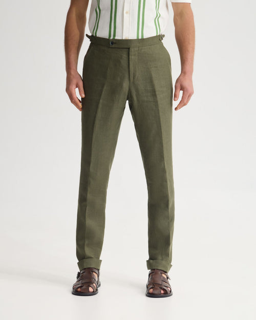Byron Herringbone Pant Side Tab