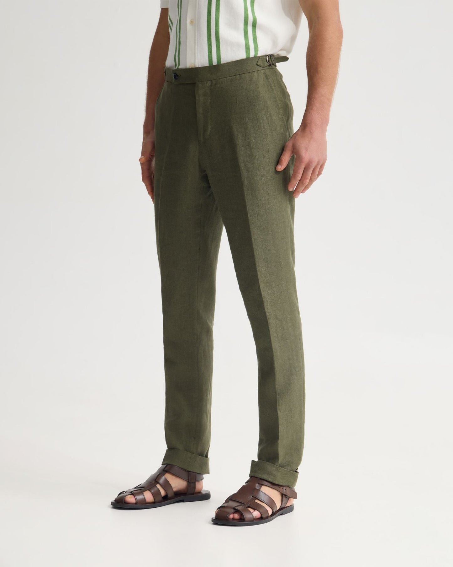 Byron Herringbone Pant Side Tab