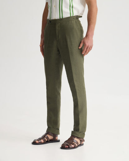 Byron Herringbone Pant Side Tab