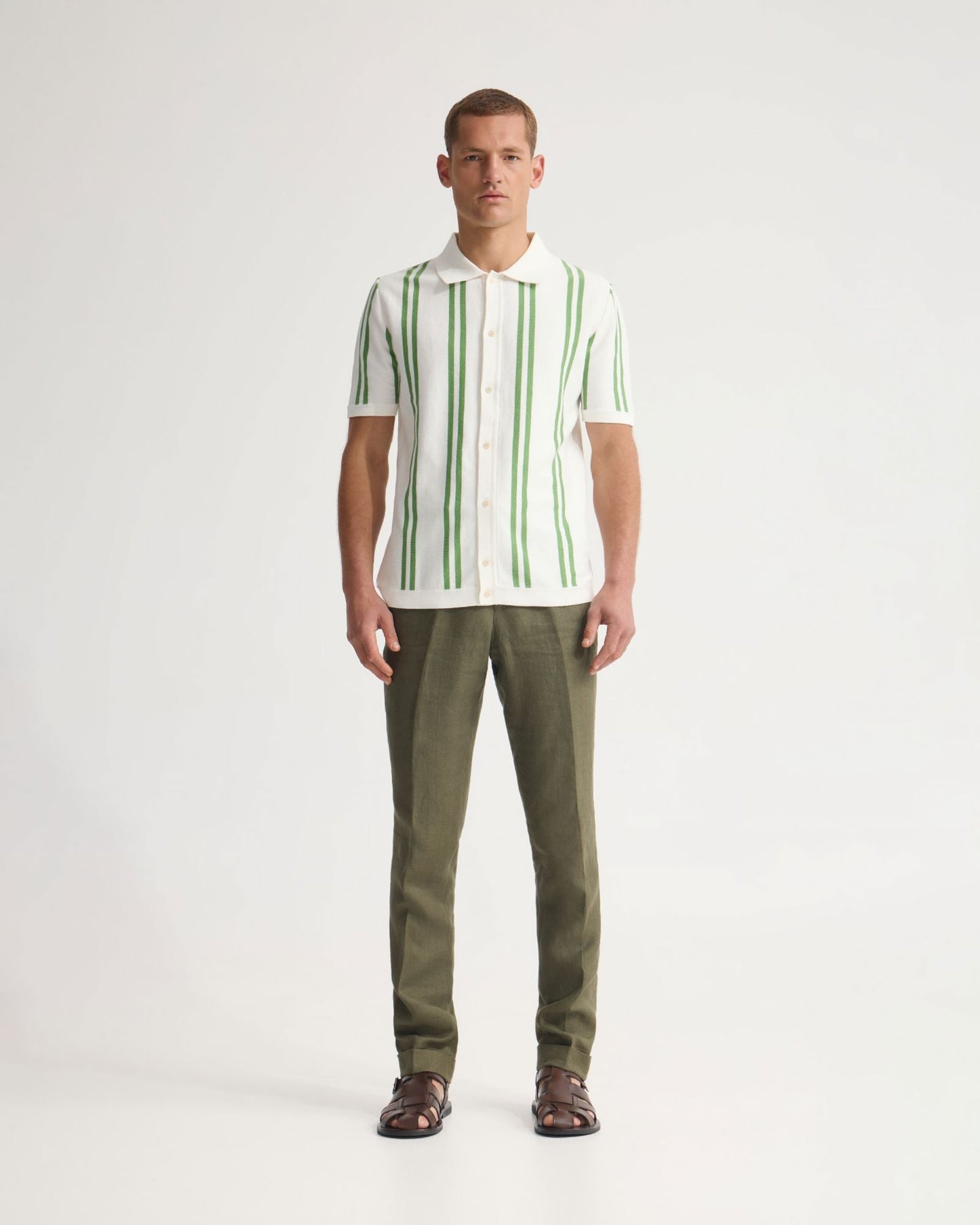 Byron Herringbone Pant Side Tab