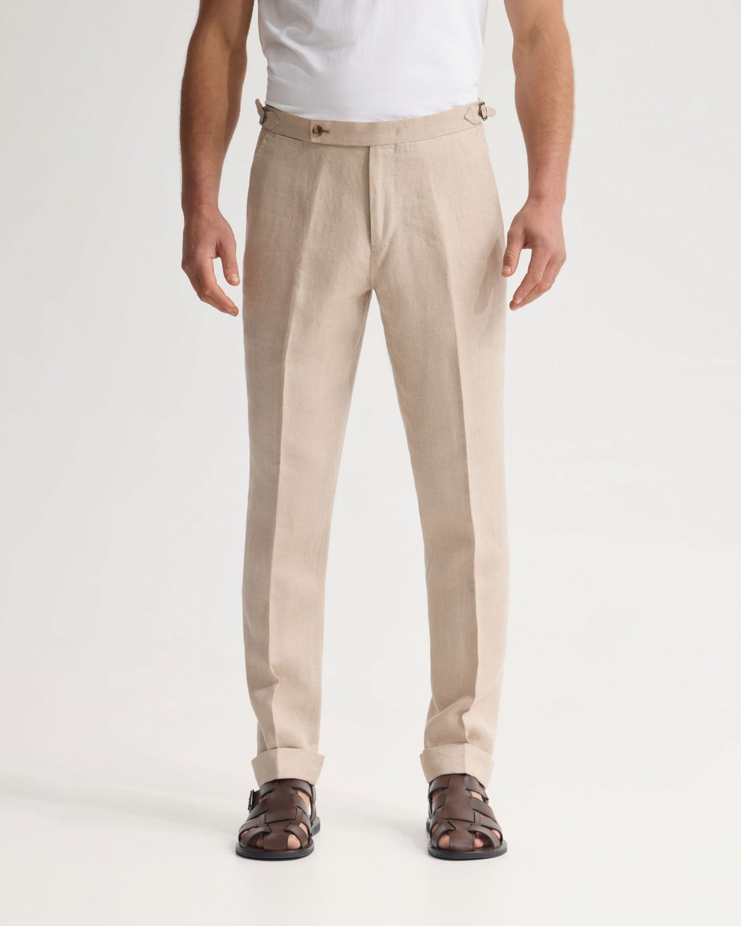 Byron Herringbone Pant Side Tab