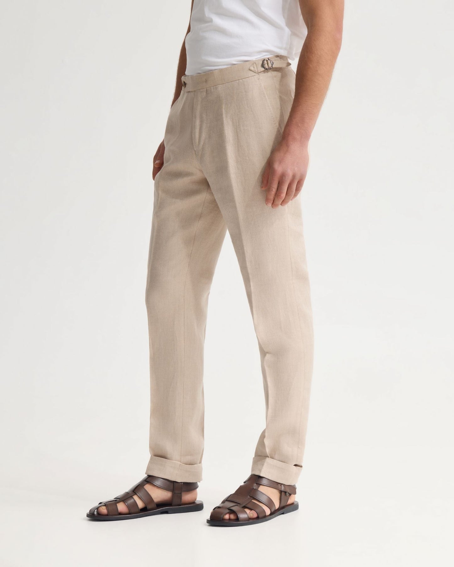 Byron Herringbone Pant Side Tab