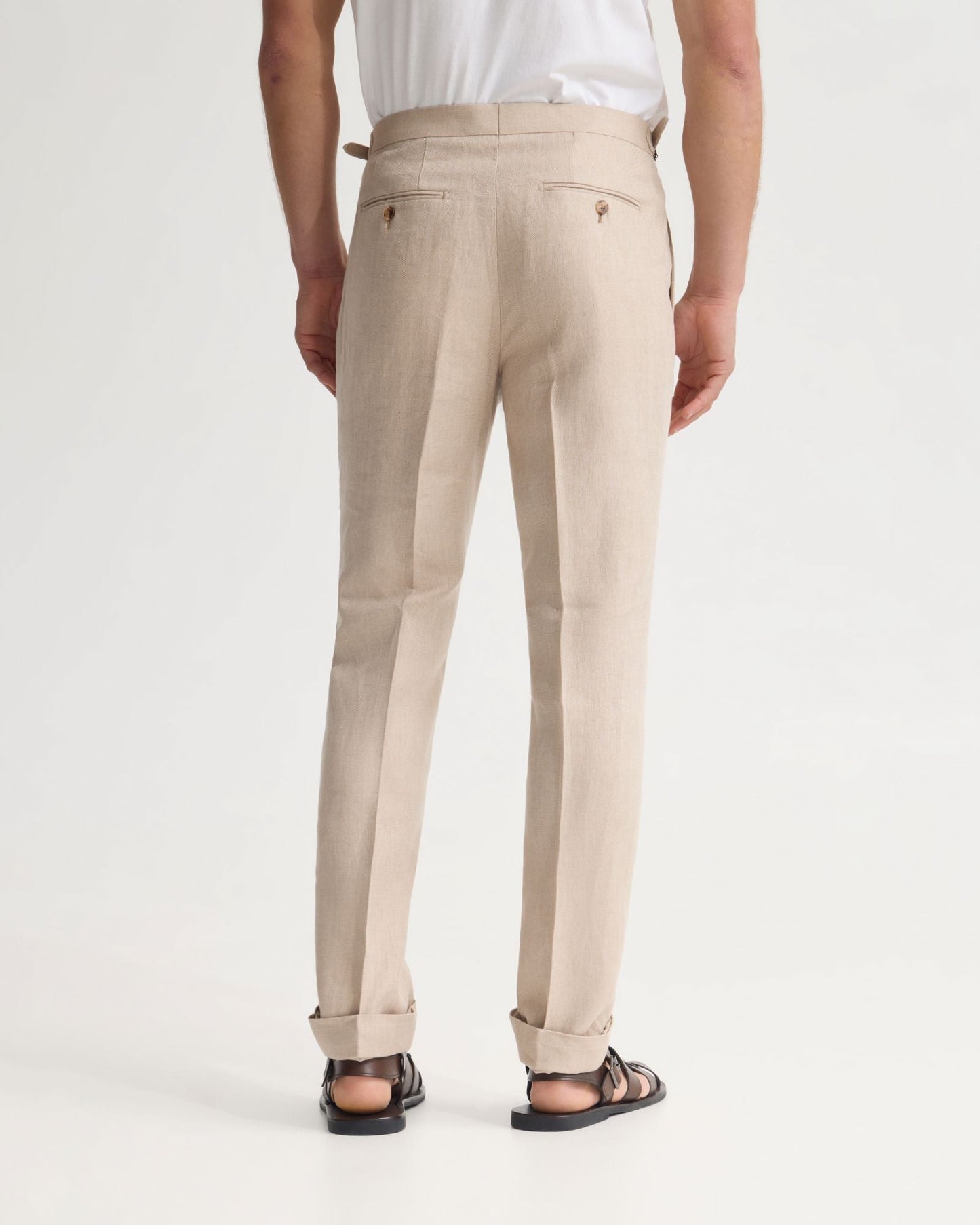 Byron Herringbone Pant Side Tab