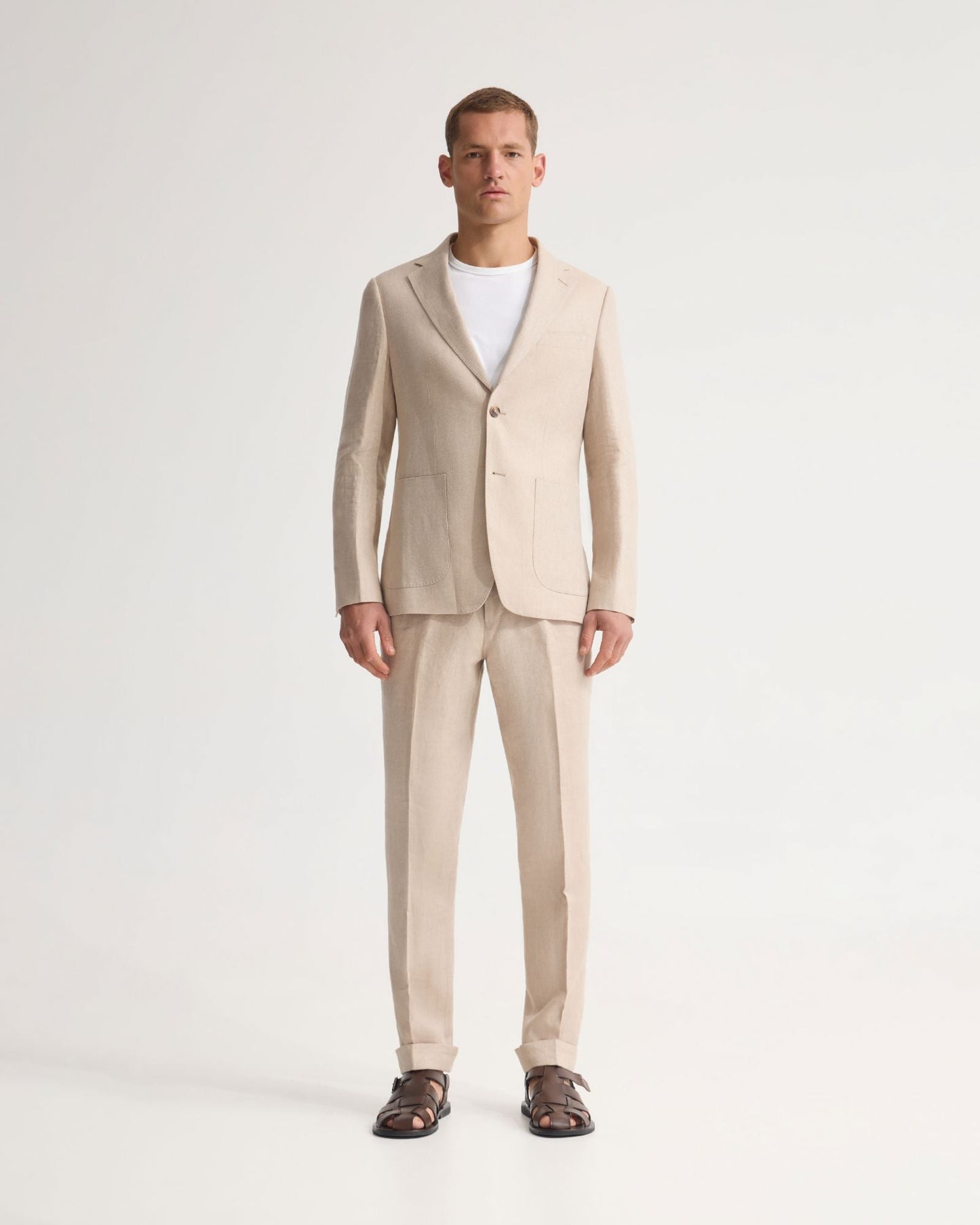 Byron Herringbone Pant Side Tab