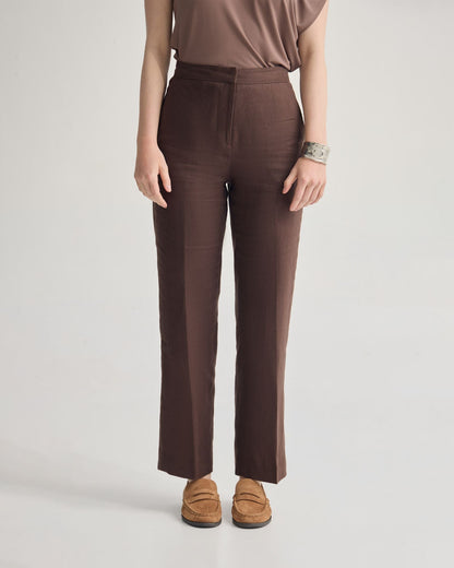 Nina Straight Leg Linen Pant