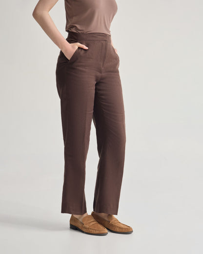 Nina Straight Leg Linen Pant