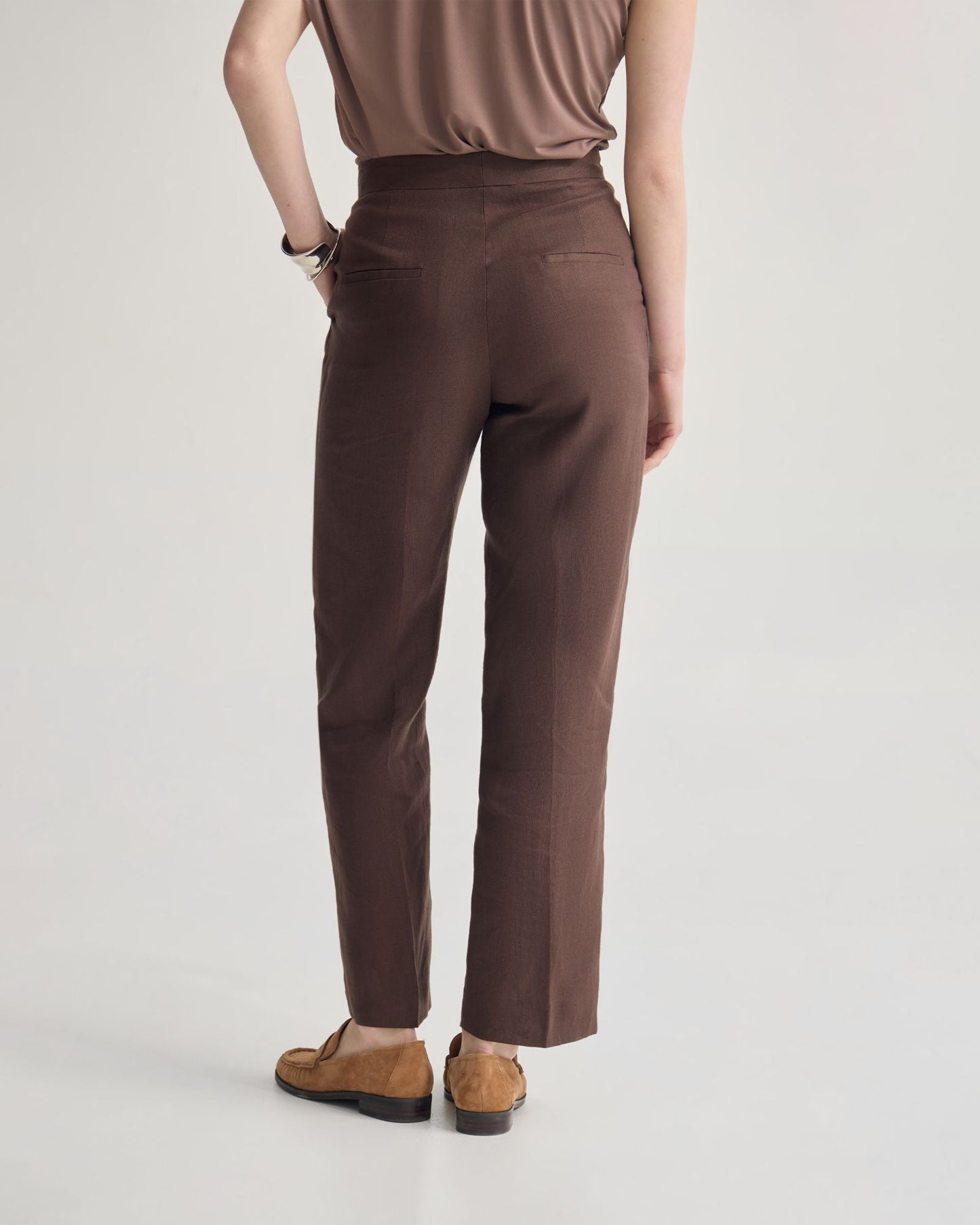 Nina Straight Leg Linen Pant