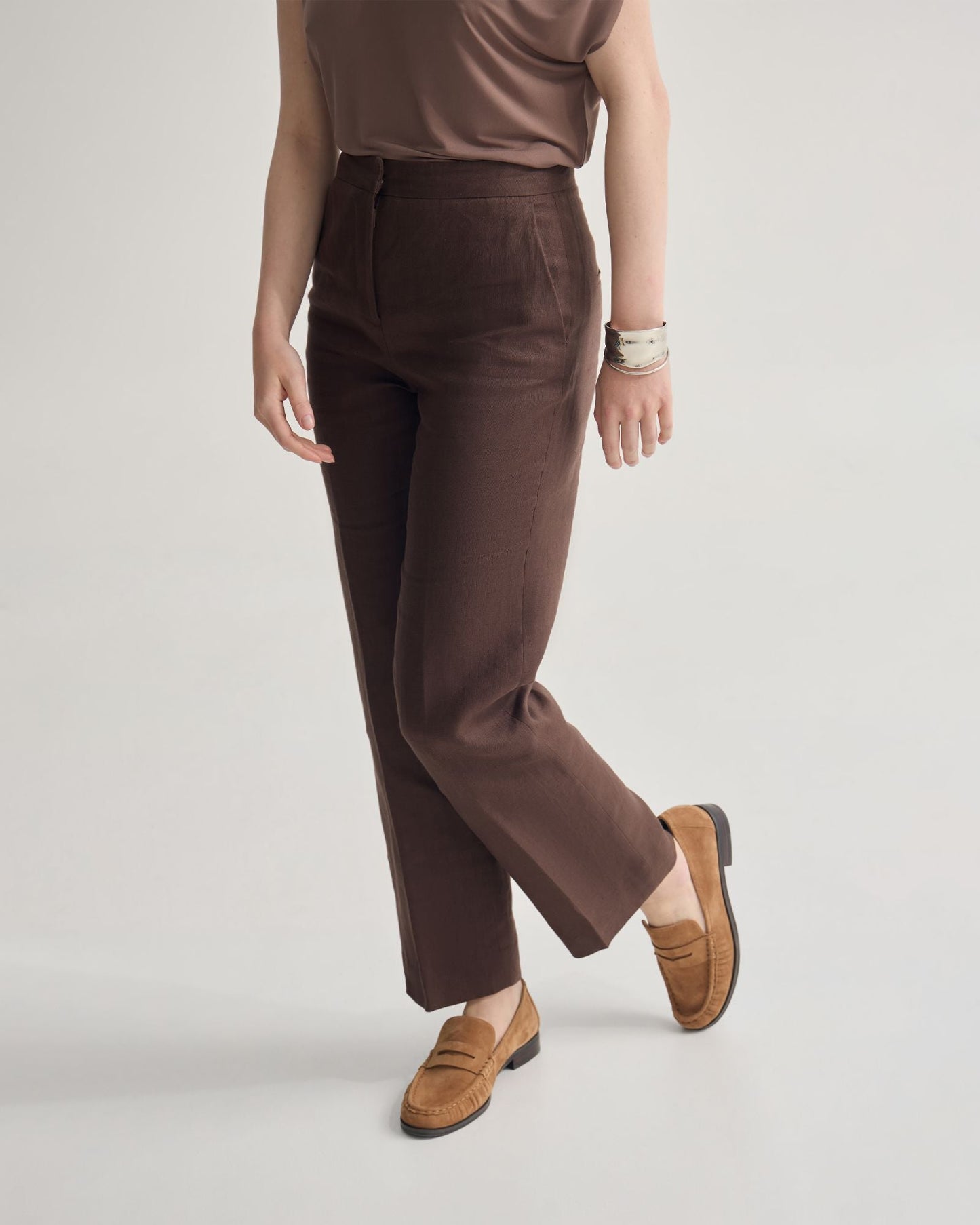 Nina Straight Leg Linen Pant