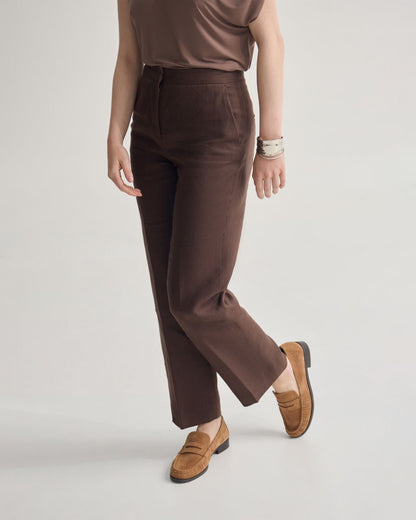 Nina Straight Leg Linen Pant