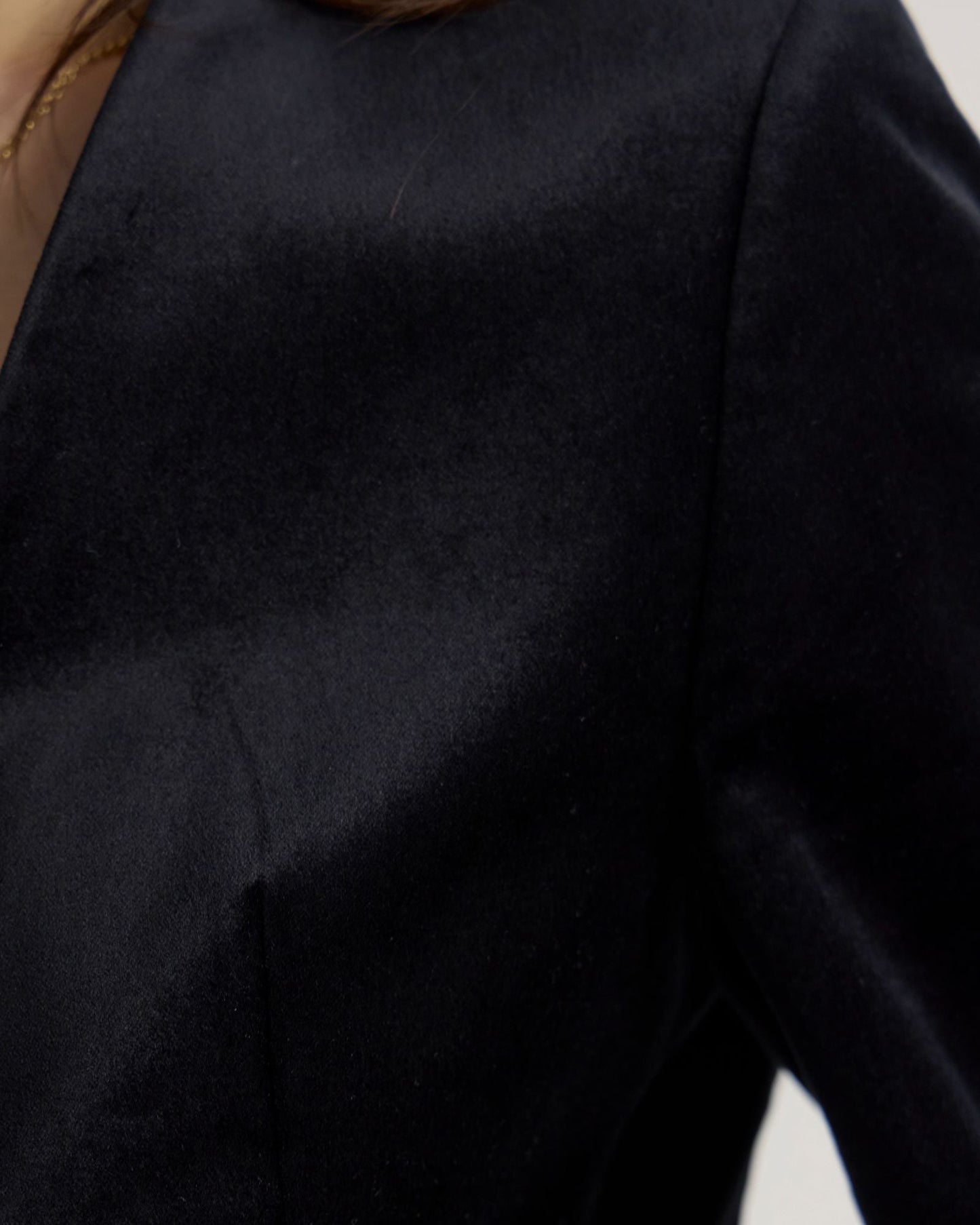 Raffi Velvet Collarless Blazer