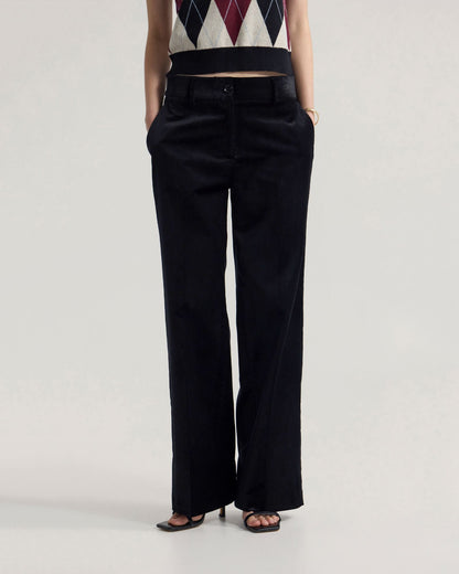 Lydia Velvet Straight Leg Pants