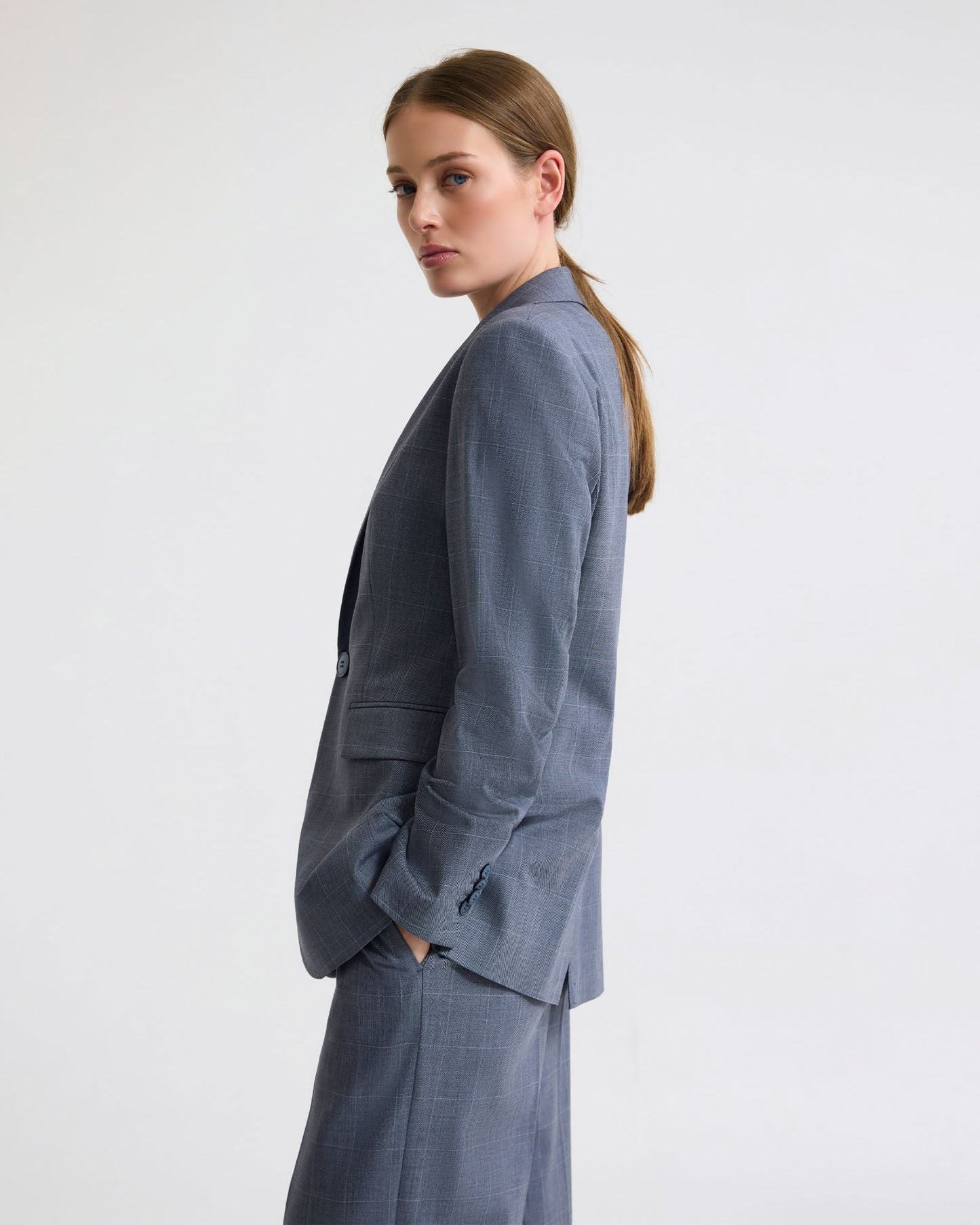 Ebony Wool Blend Suit Jacket
