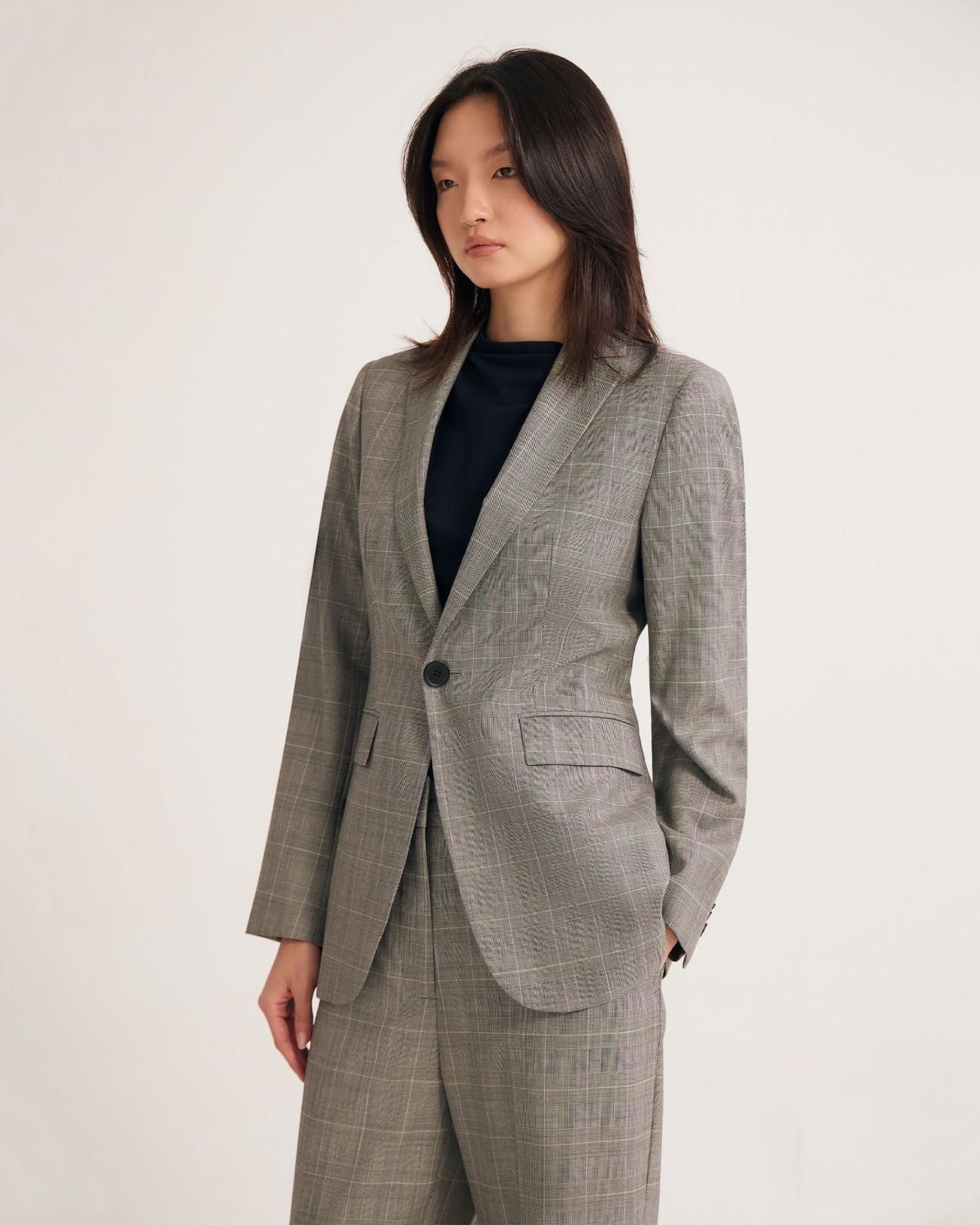 Ebony Pure Wool Suit Jacket