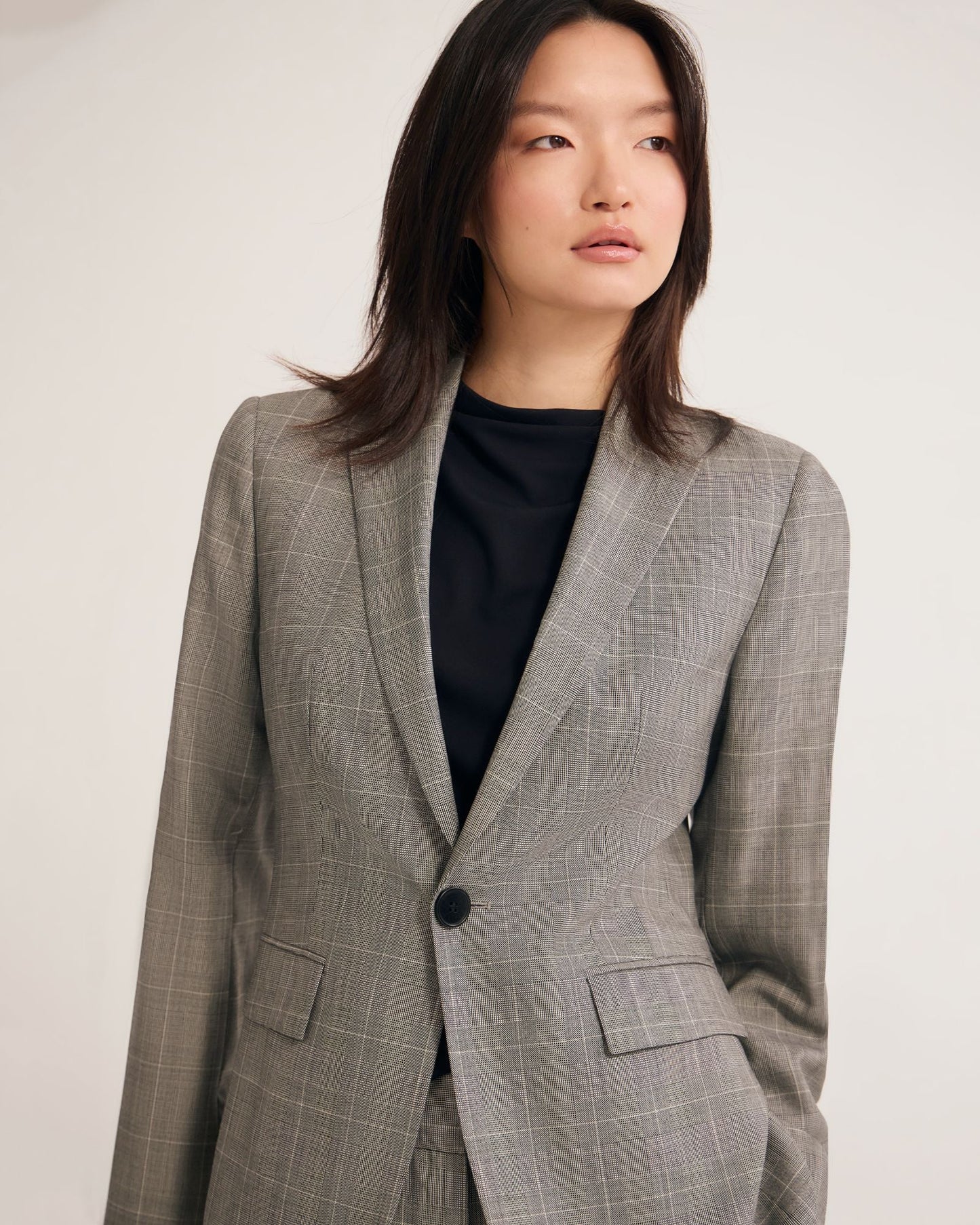 Ebony Pure Wool Suit Jacket