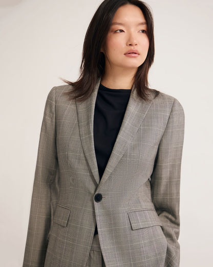 Ebony Pure Wool Suit Jacket