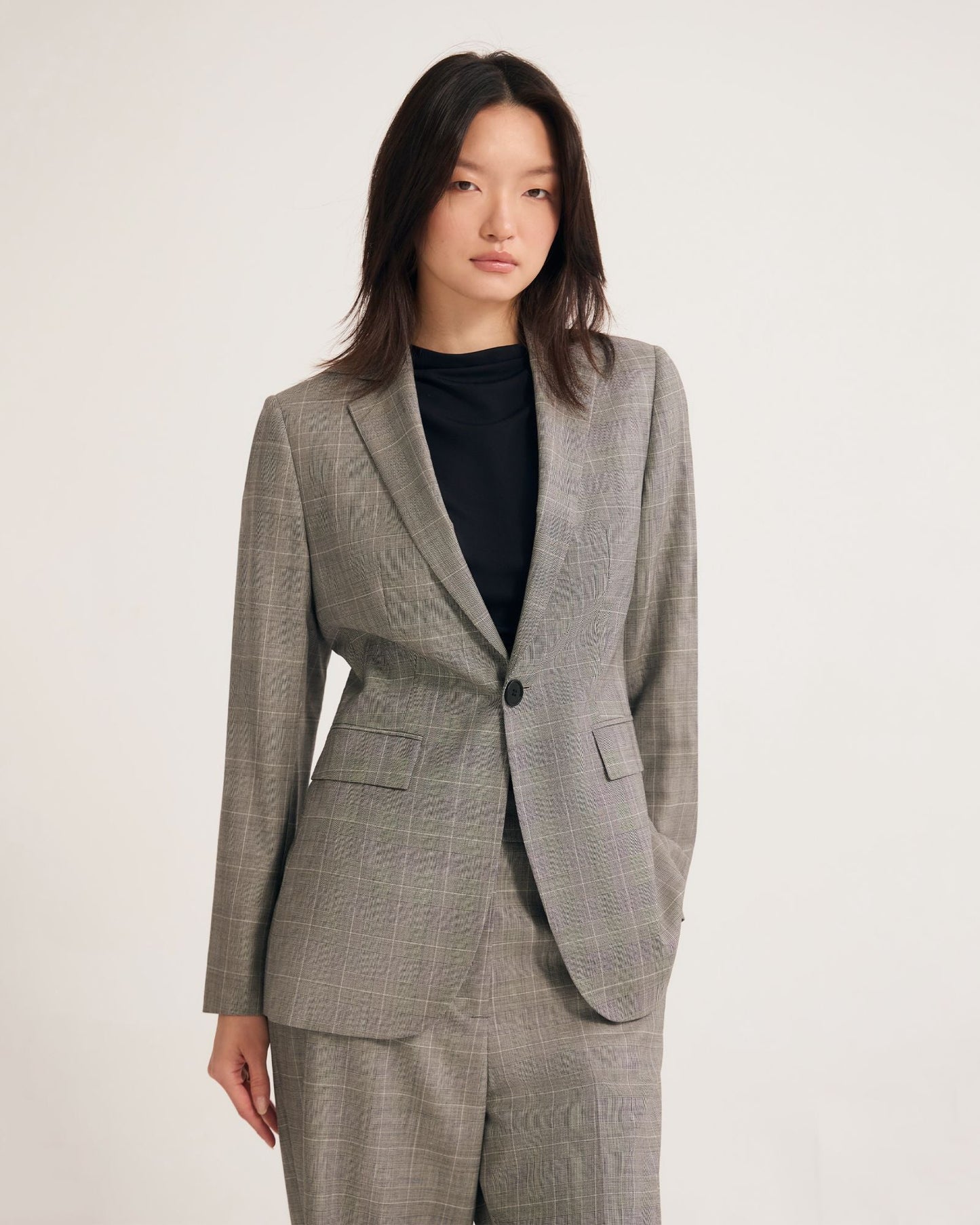 Ebony Pure Wool Suit Jacket