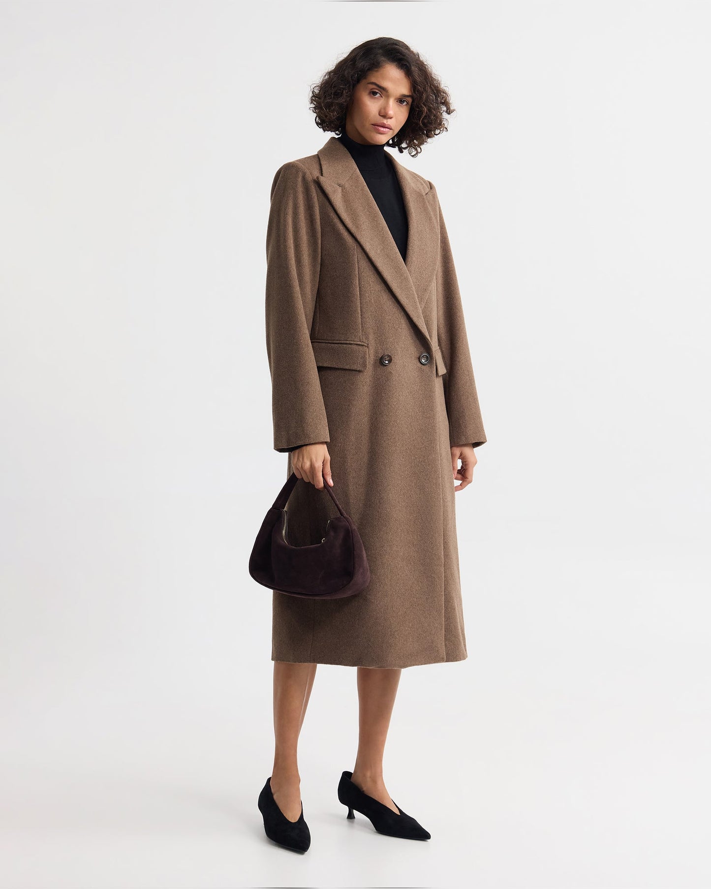 Saskia Double Breasted Wool Rich Coat
