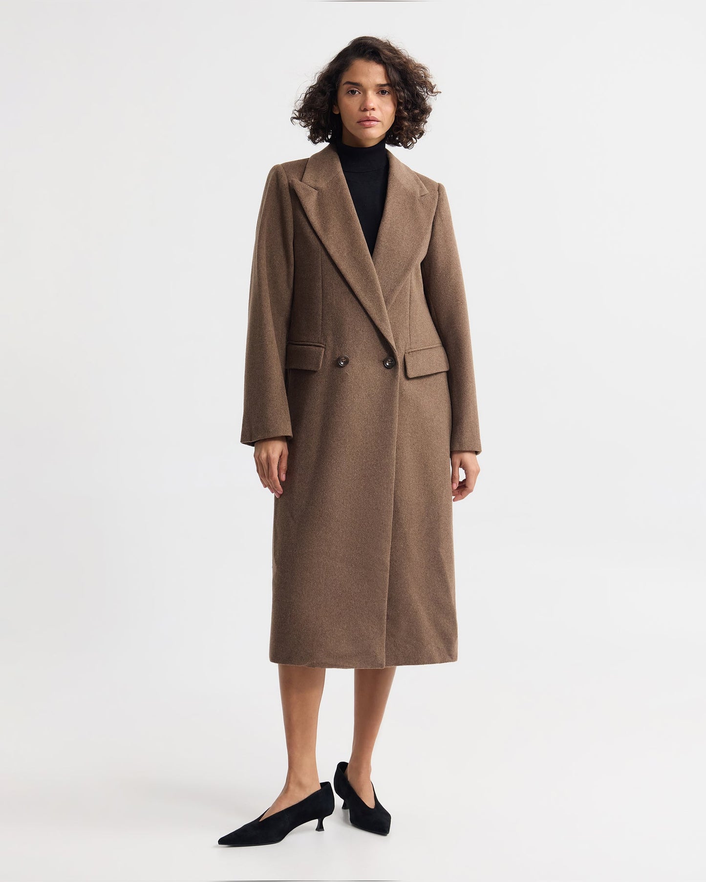 Saskia Double Breasted Wool Rich Coat