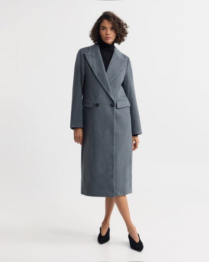 Saskia Double Breasted Wool Rich Coat