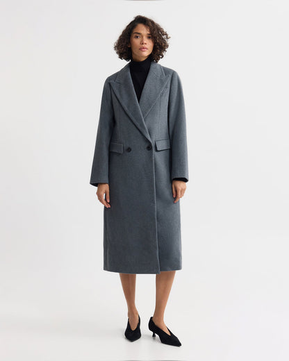 Saskia Double Breasted Wool Rich Coat