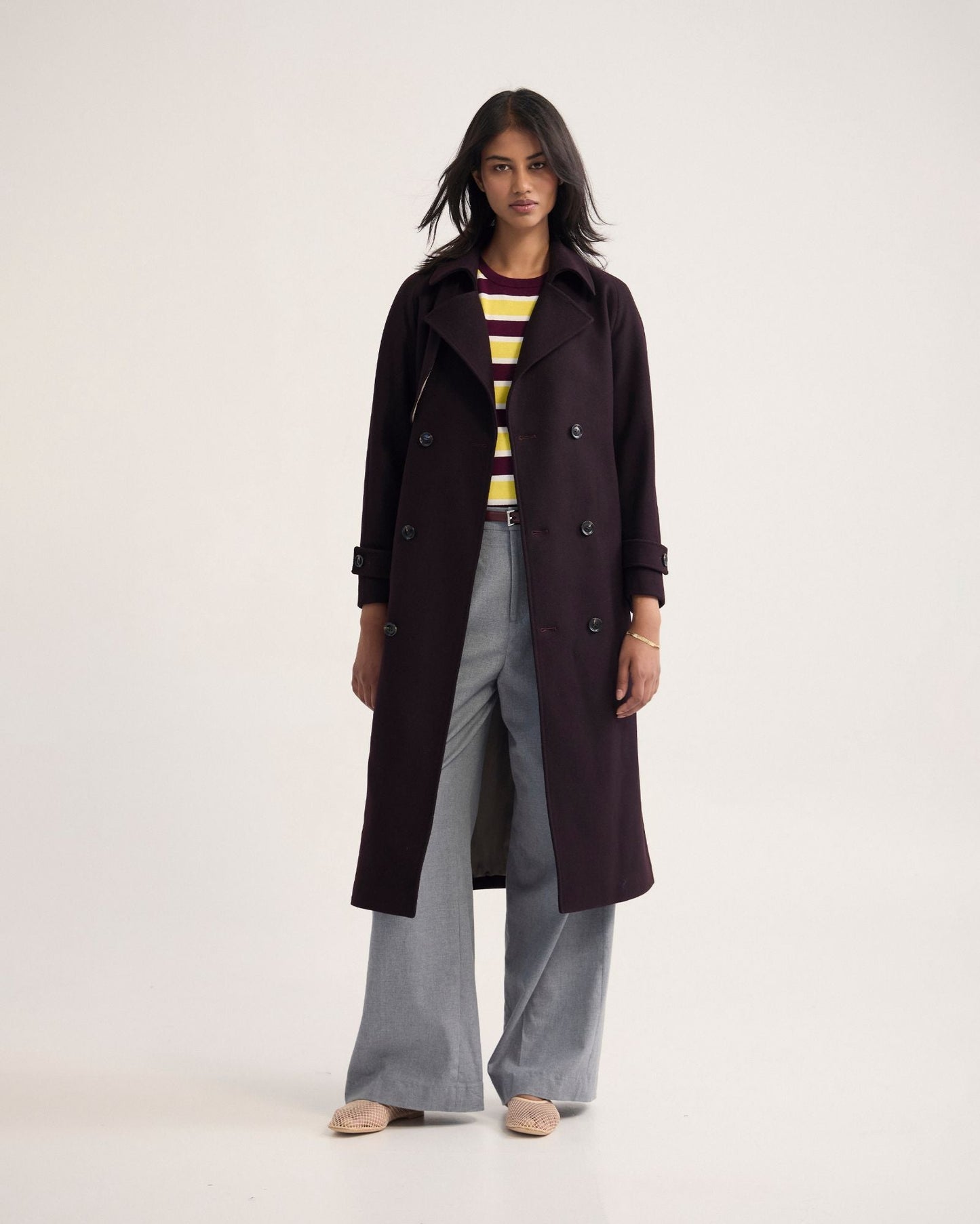 Gemma Wool Rich Trench Coat
