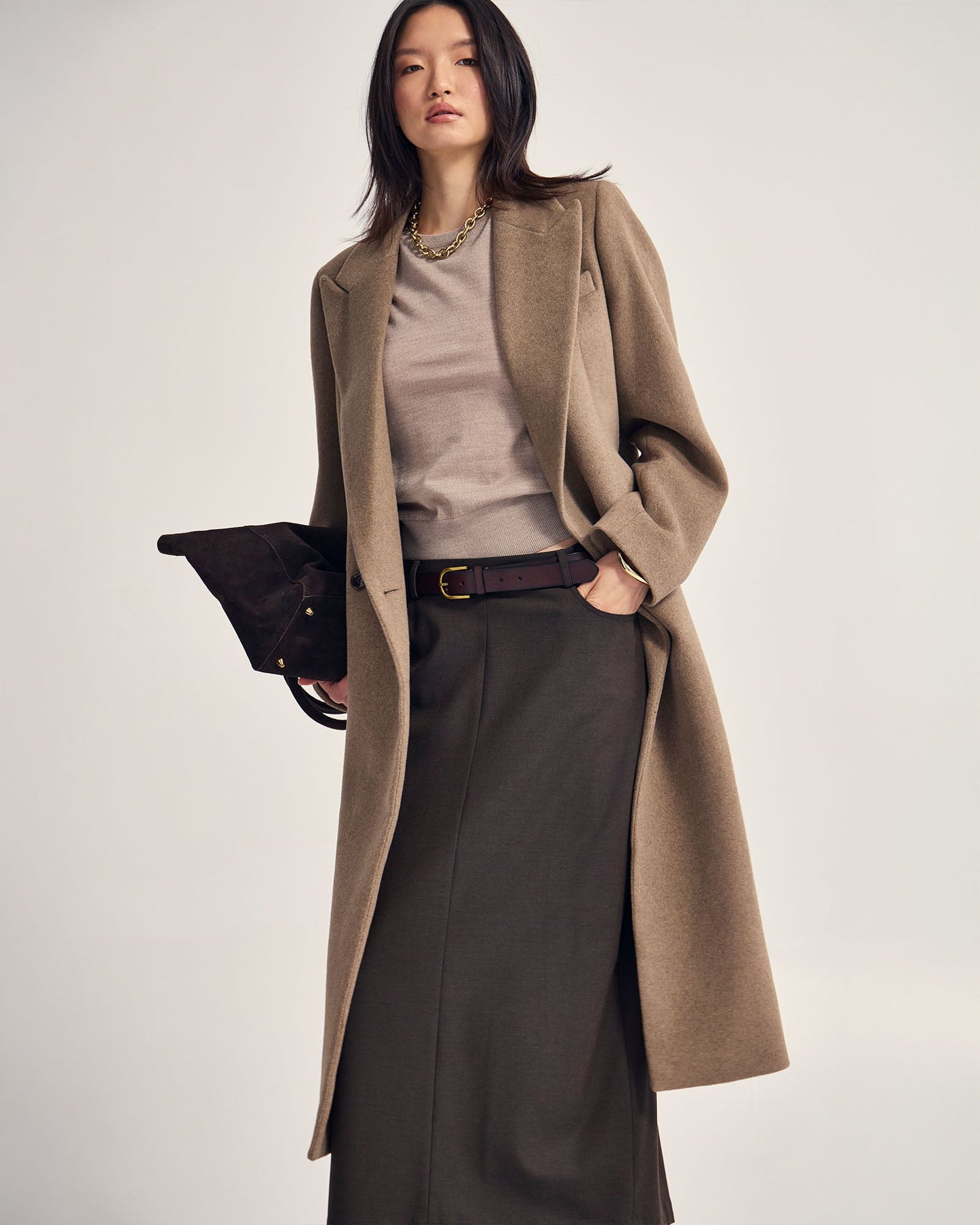 Saskia Double Breasted Wool Rich Coat