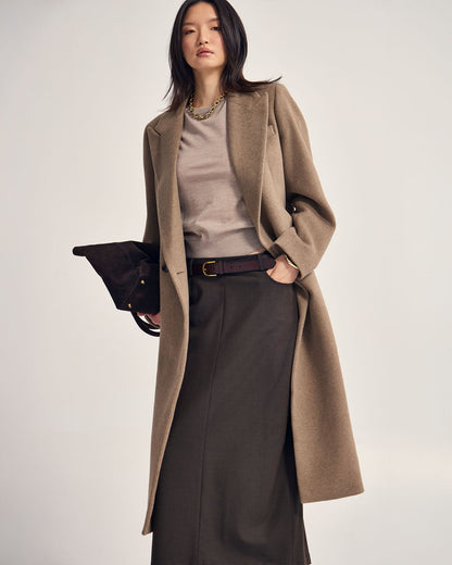 Saskia Double Breasted Wool Rich Coat