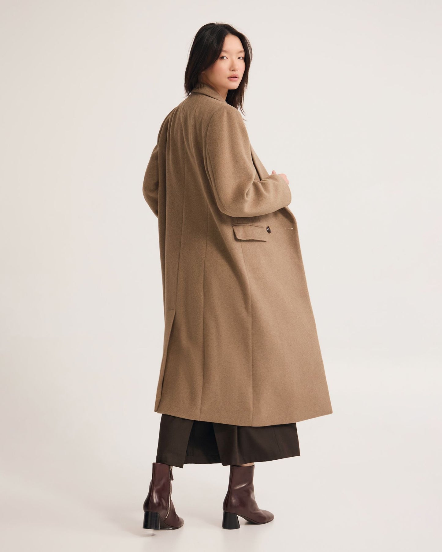 Saskia Double Breasted Wool Rich Coat