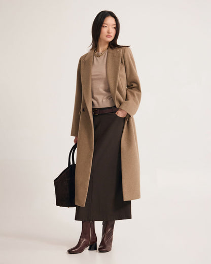 Saskia Double Breasted Wool Rich Coat