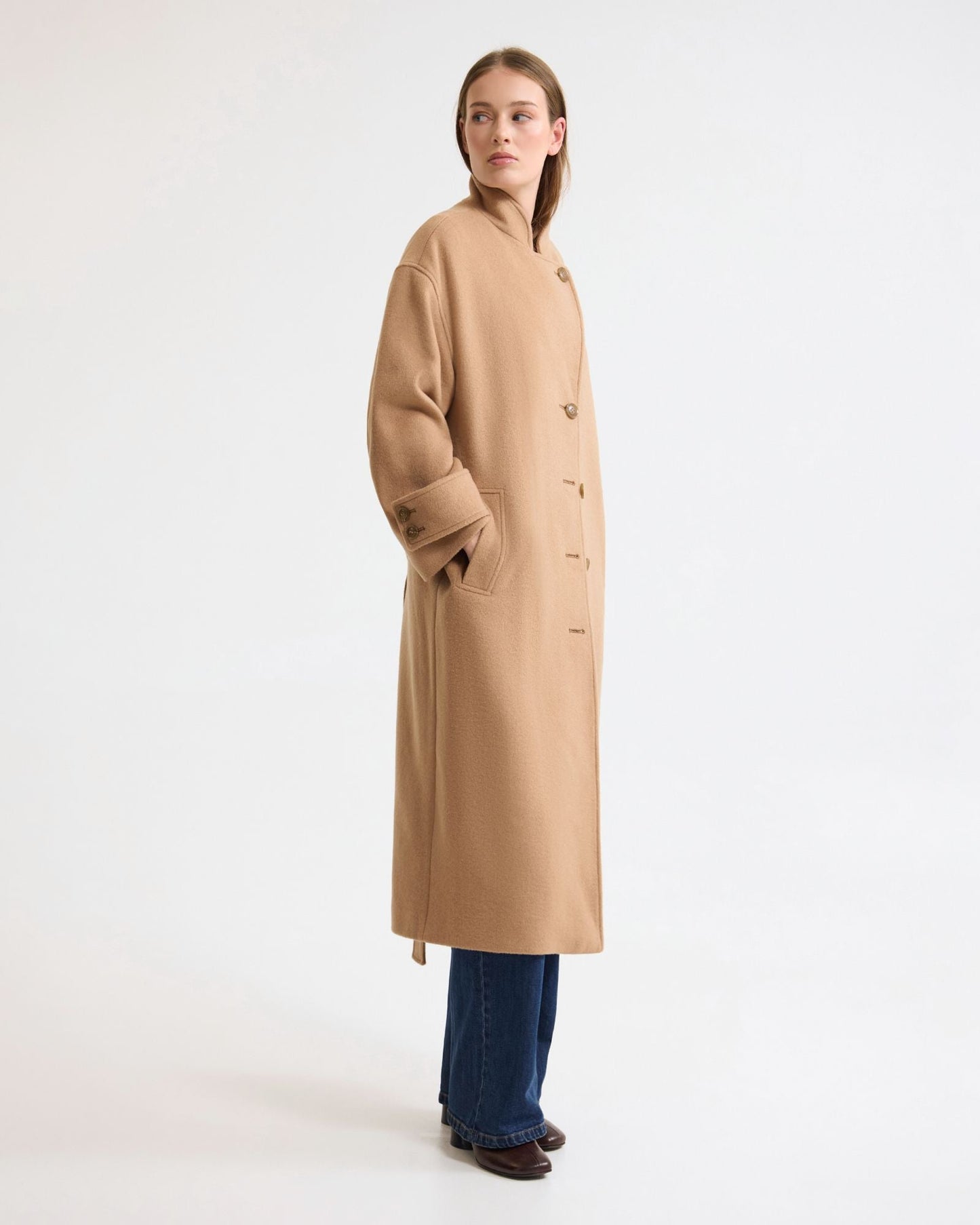 Talia Detachable Scarf Coat
