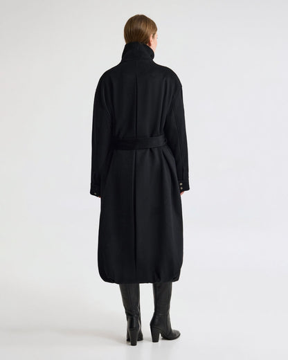 Emily Funnel Collar Wool Blend Coat