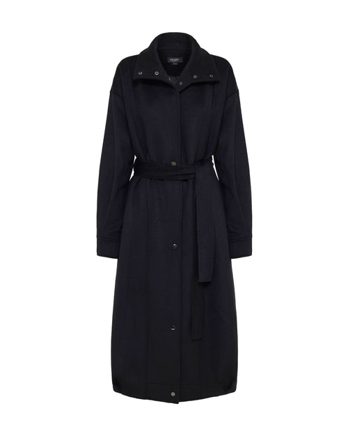 Emily Funnel Collar Wool Blend Coat