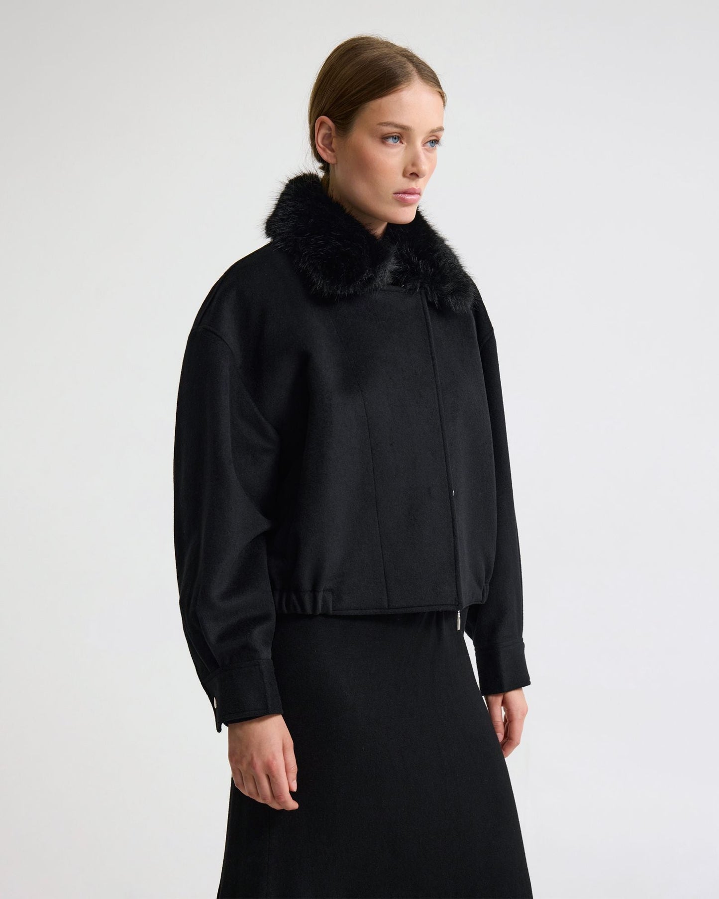 Freja Detatch Faux Fur Trim Jacket